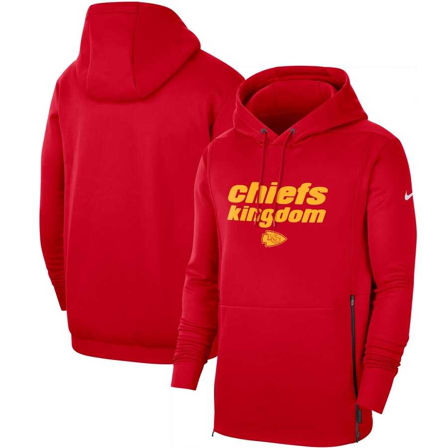 Men Kansas City Chiefs Nike Sideline Local Performance Pullover Hoodie Red